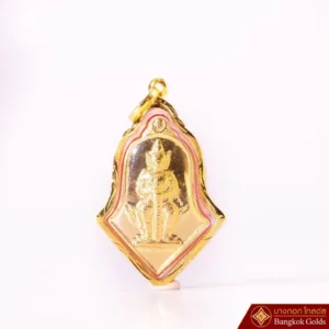 จี้ ท้าวเวสสุวรรณ (องค์สีทอง) จำปีเล็ก วัดจุฬามณี จ.สมุทรสงคราม - Image 1